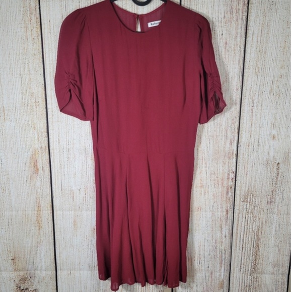 Reformation Gracie Ruched Sleeve Mini Dress - Picture 3 of 6